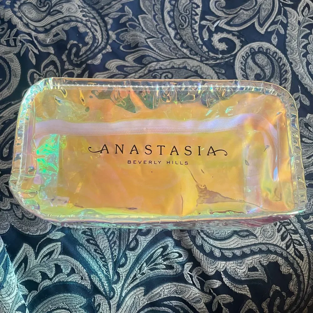 Anastasia Beverly Hills Iridescent Cosmetic zippered‎ plastic Pouch Bag Sephora